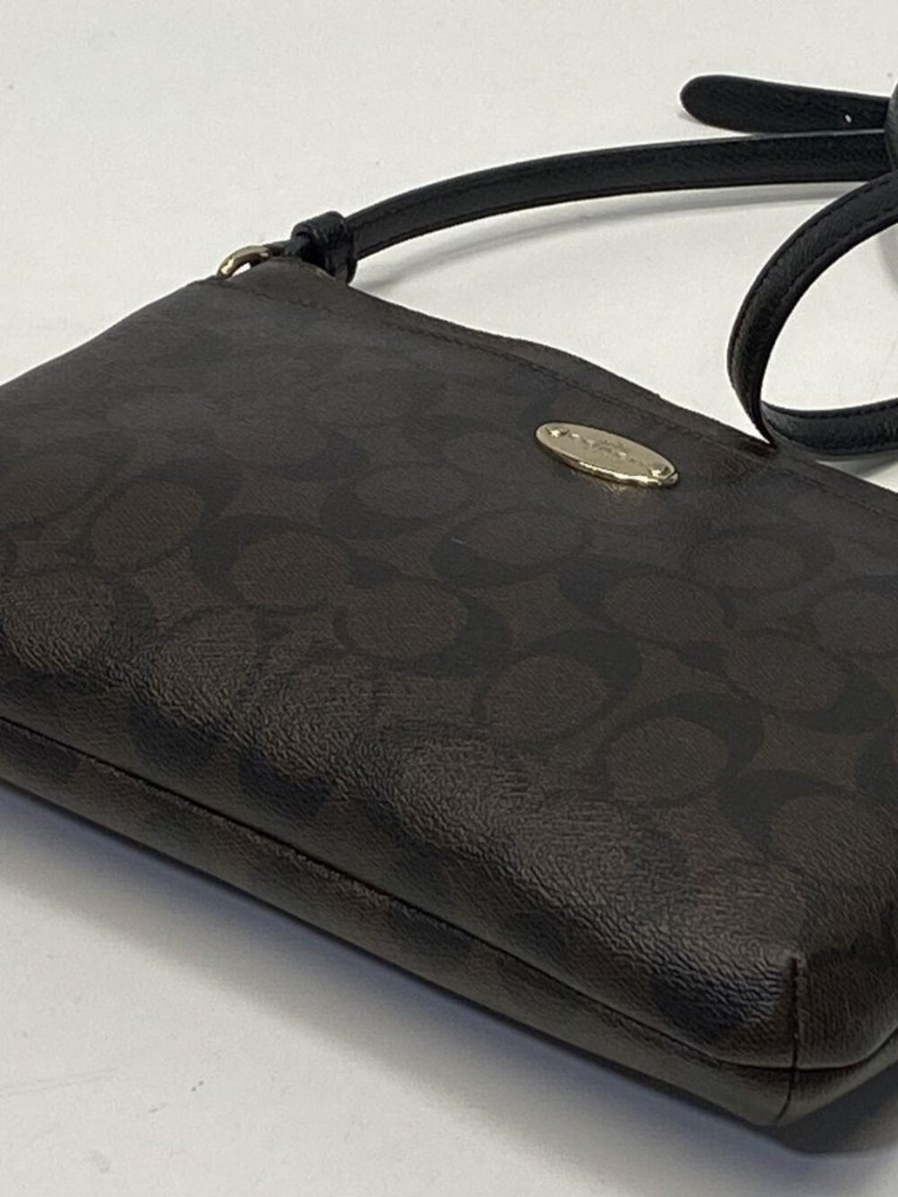 Coach East West Monogram Crossbody Purse Bag